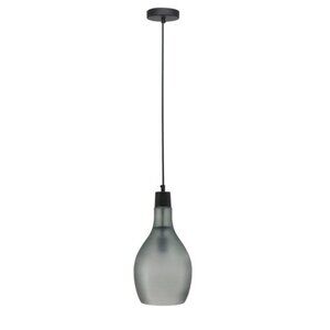 REN-WIL Smoky Glass Pendant Ceiling Light Fixture